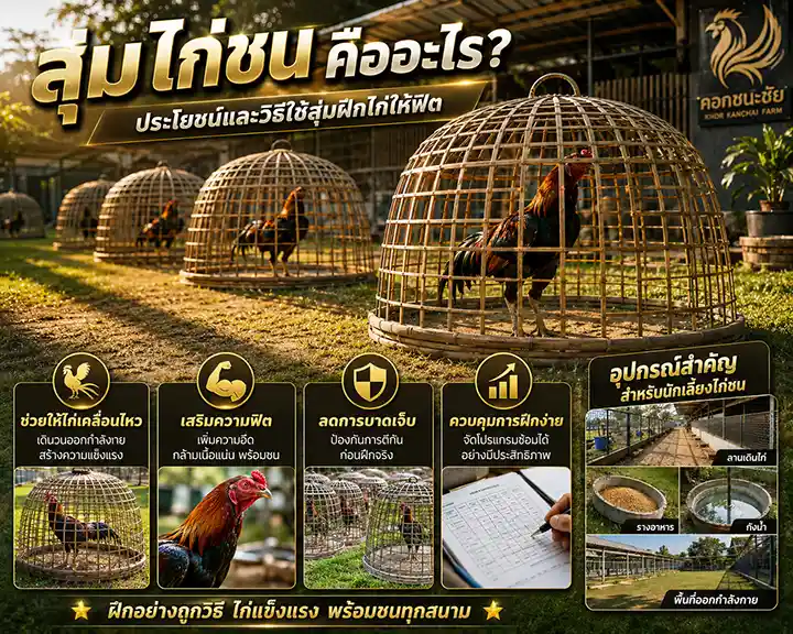 สุ่มไก่ชน คืออะไร? ประโยชน์และวิธีใช้สุ่มฝึกไก่ให้ฟิต